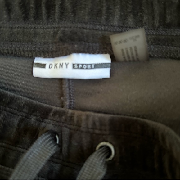 DKNY Velour Black Joggers Like New Medium - Picture 6 of 7